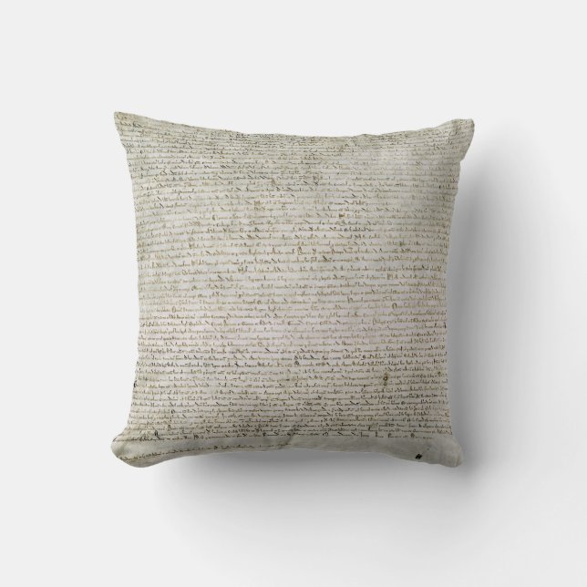 Magna Carta the Charter of Liberties 1215 Cushion (Front)