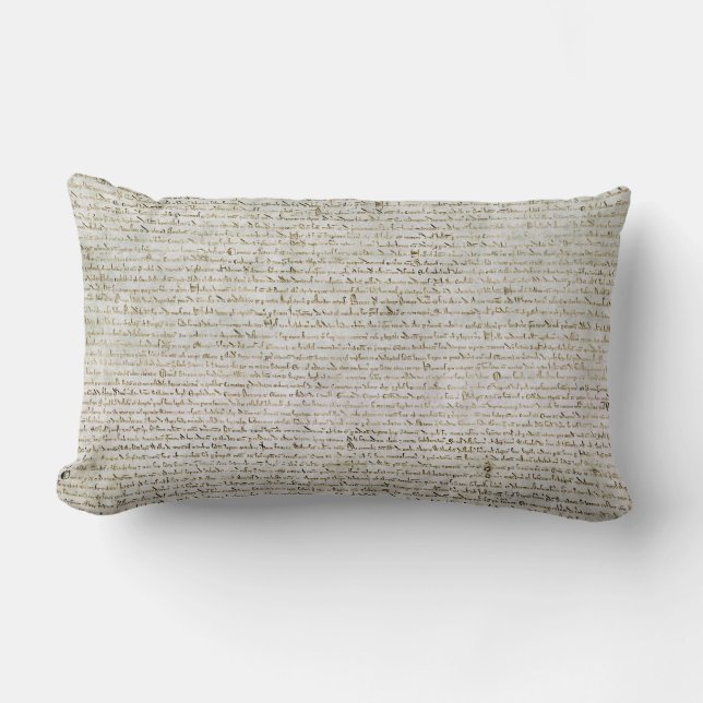 Magna Carta the Charter of Liberties 1215 Lumbar Cushion (Front)