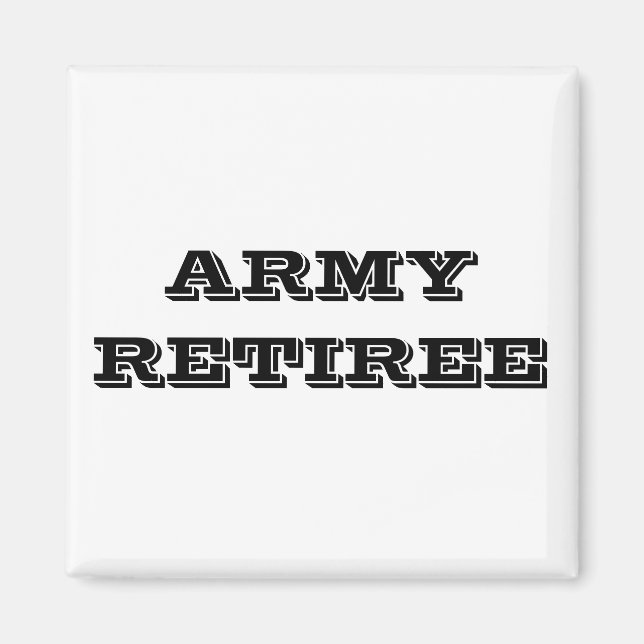 Magnet Army Retiree (Front)