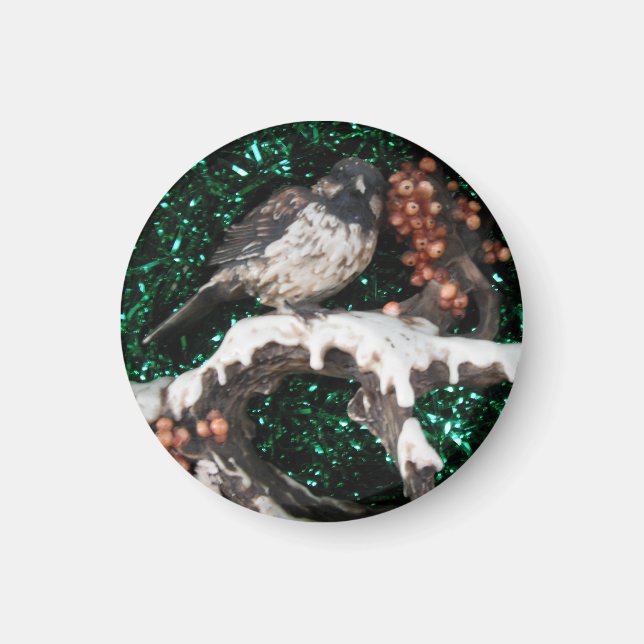 Magnet Bird Winter Scene (Front)
