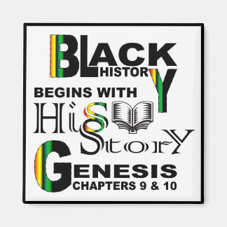 Magnet-Black History Begins With HiSStory© BlkBrdr Magnet