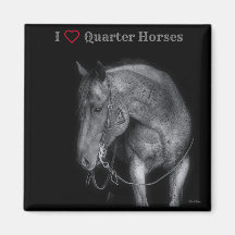 Magnet Black & White Quarter Horse