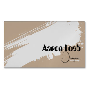 Magnet Business Cards Rustic Kraft Elegant