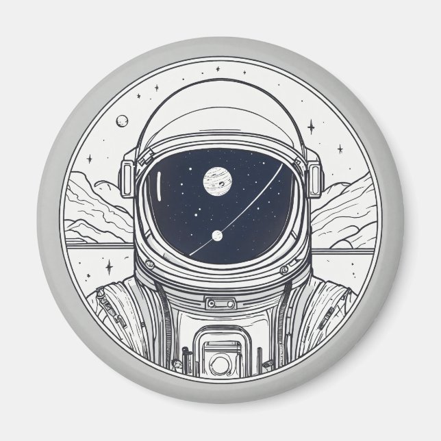 Magnet button with space design (Front)