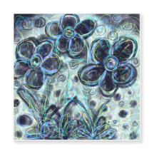 Magnet Card Light Flowers Minimalist Contemporary