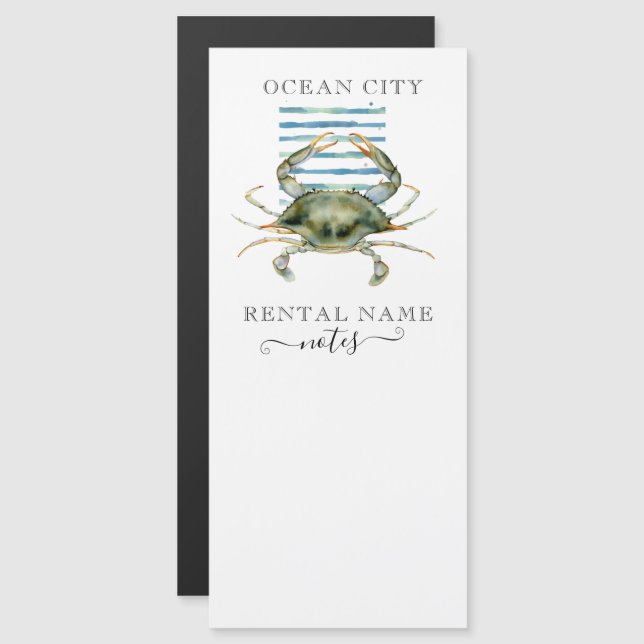 MAGNET CRAB BEACH TOWN, OCEAN CITY (Front/Back)