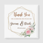 Magnet Customisable Wedding Favour For Guest<br><div class="desc">Magnet Customisable Wedding Favour For Guest with saying Thank You for celebrating our special day with customisable name of bride and groom and also the date</div>