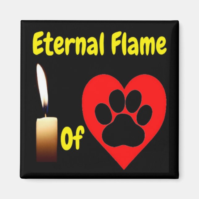 Magnet Eternal Flame Of Love With Paw (Front)