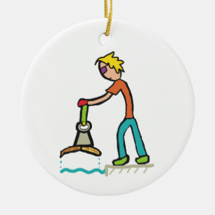 Magnet Fishing Ceramic Ornament