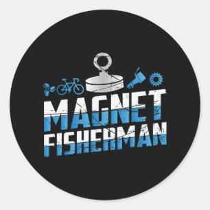 Magnet Fishing Classic Round Sticker
