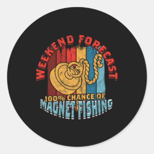 Magnet Fishing Magnetic Fishing Magnet Fishing Classic Round Sticker