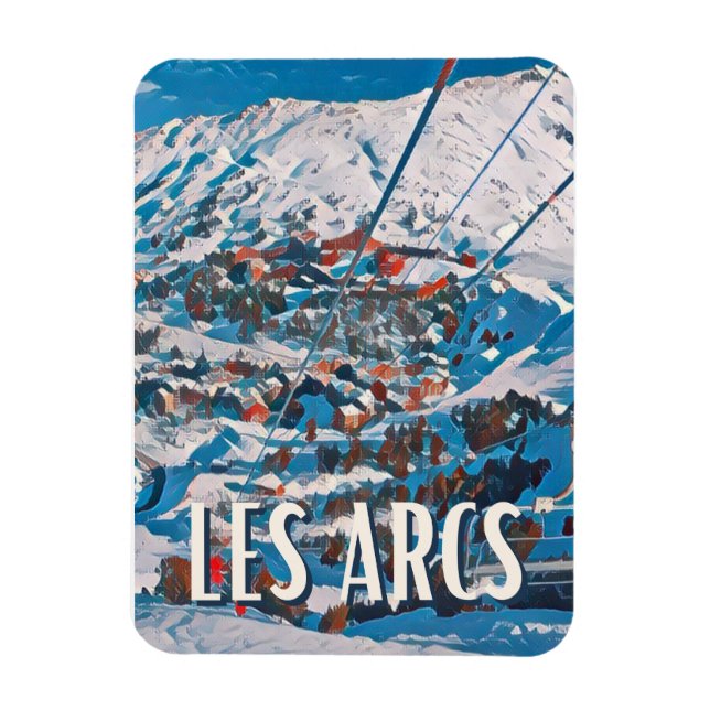 Magnet Flexible Les Arcs Station de ski  (Vertical)