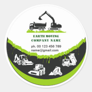 Magnet for Earth moving, excavator, landscaping Classic Round Sticker