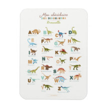 Magnet Frigo Abécédaire Dinosaures (Français)