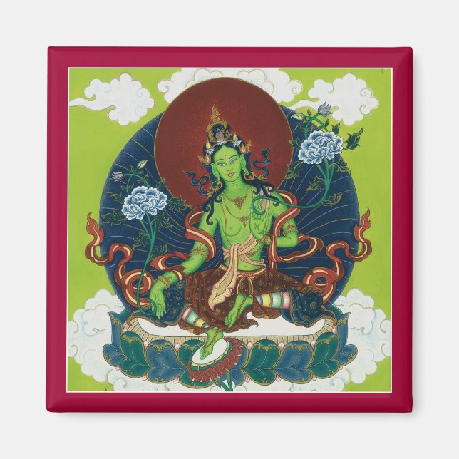MAGNET Green Tara - square magnet (Front)