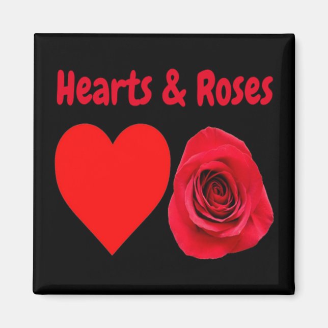 Magnet Hearts & Roses (Front)
