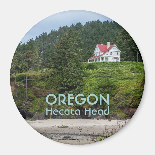 Magnet: House At Hecata Head (Round) Magnet (Front)