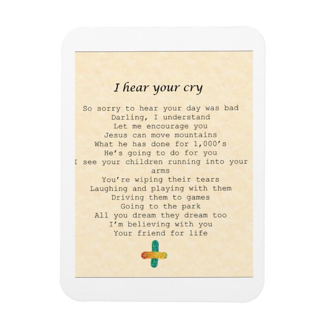 magnet-'I hear your cry" Magnet (Vertical)