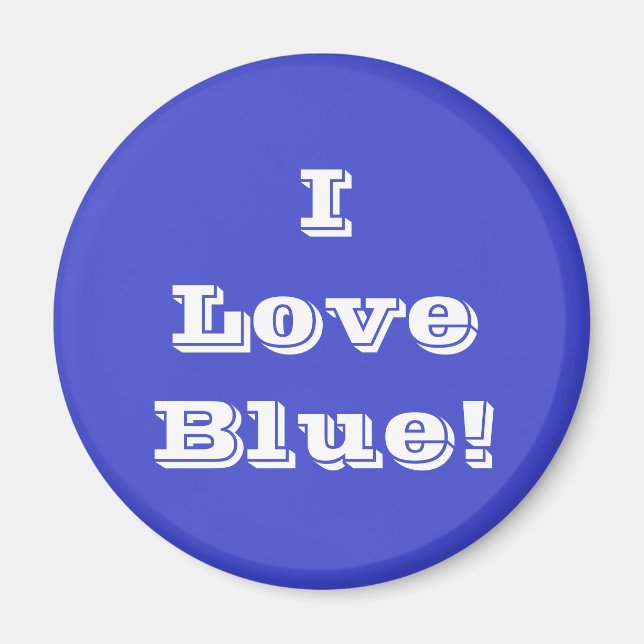 Magnet I Love Blue (Front)
