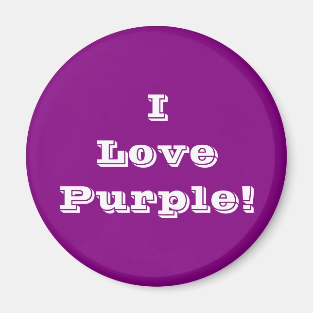 Magnet I Love Purple (Front)