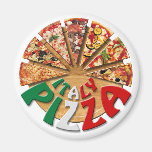 Magnet Italy Pizza on the cutting board