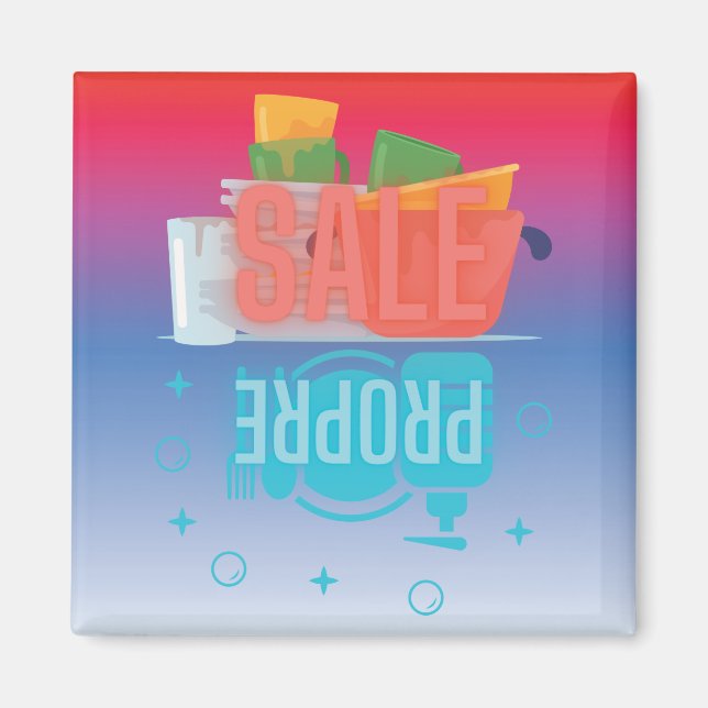 Magnet lave-vaisselle en français "Propre-Sale" (Front)