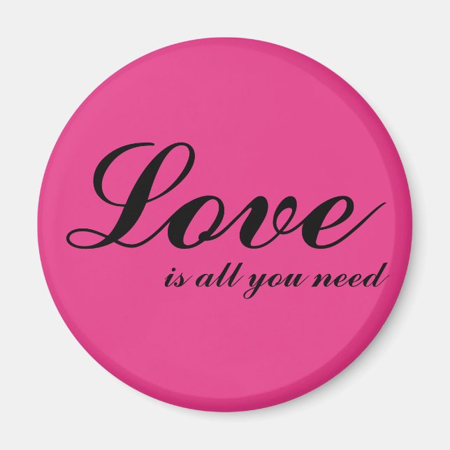 Magnet -Love is all you need Blushing Pink (Front)