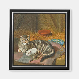 Magnet - Mama Cat & Pup: "The Unexpected Guest"
