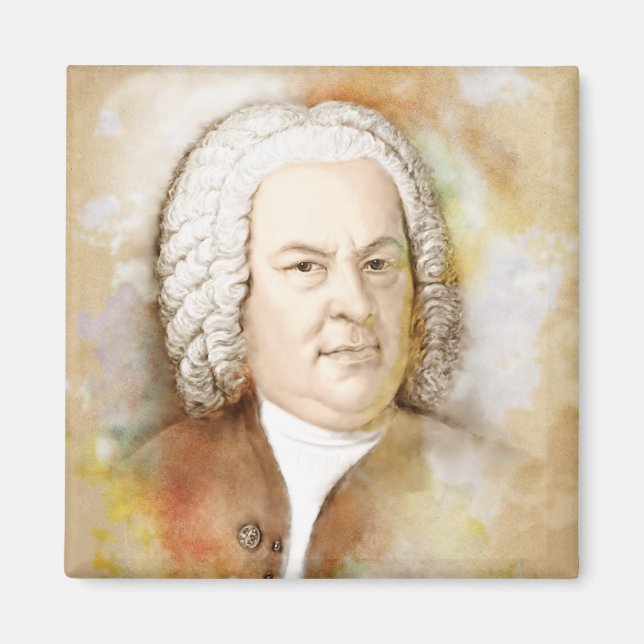 Magnet mit Johann Sebastian Bach (Front)