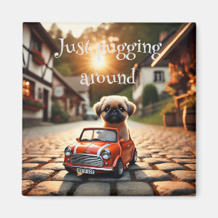 Magnet mit Mops und Mini Morris