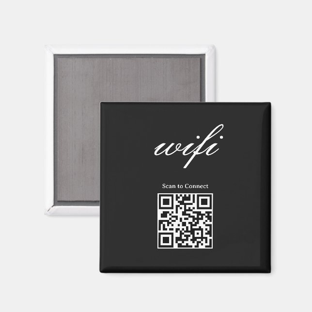 Magnet  | Modern Wifi Qr Code  (Front/Back)