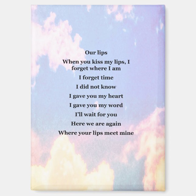 magnet; ' Our lips ' Magnet (Front)