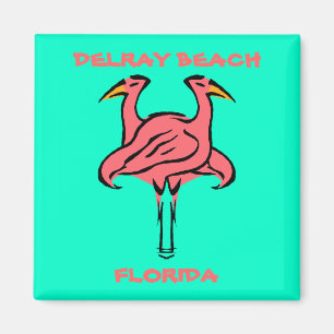 MAGNET- PAIR OF FLAMINGOS ~ EASY TO CUSTOMIZE! MAGNET