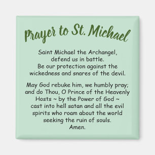 Magnet Prayer to Saint Michael the Archangel Favou
