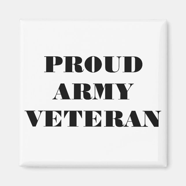 Magnet Proud Army Veteran (Front)
