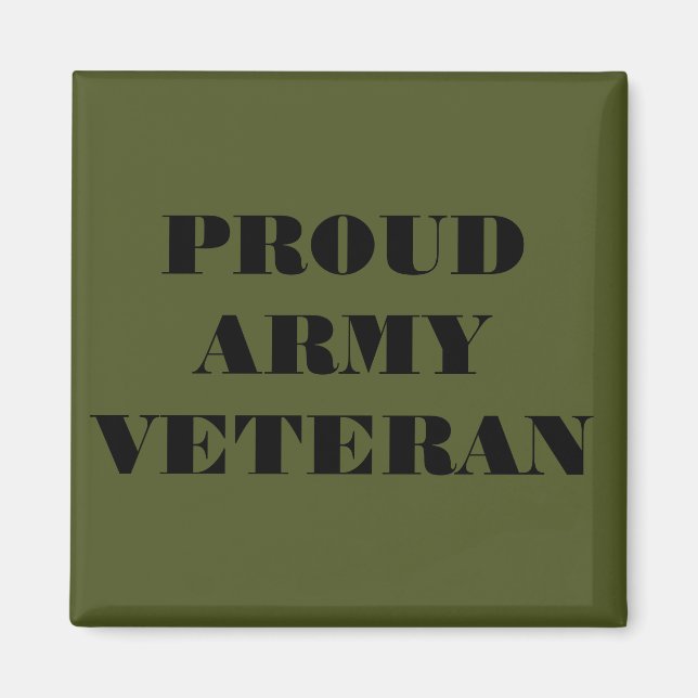 Magnet Proud Army Veteran (Front)
