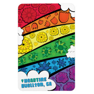 Magnet - Rainbow Flowers - Buellton.Art
