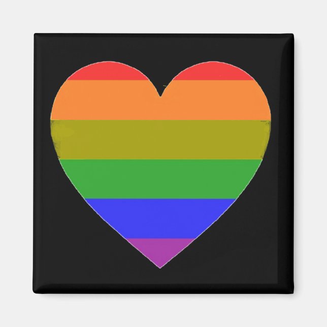 Magnet Rainbpw Heart (Front)