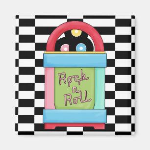 Magnet Retro Soda Shop Rock N Roll Party Time