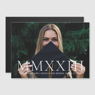 Magnet Roman Numeral Photo Graduation Announcement