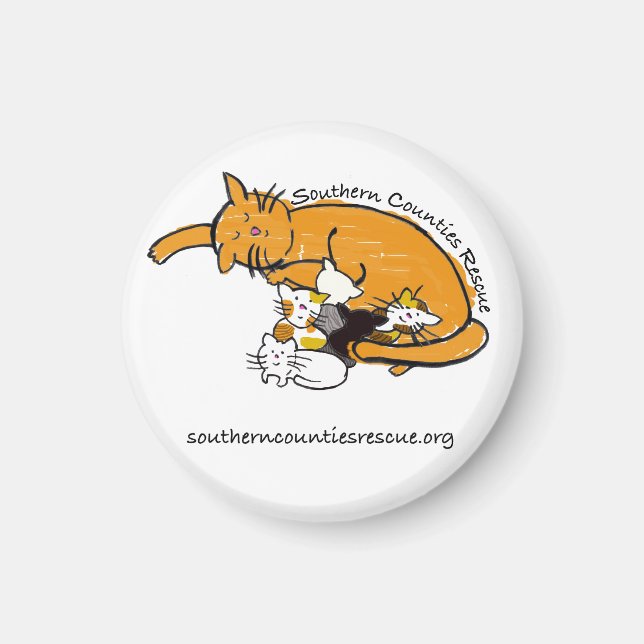 Magnet (Round Kitty Logo) (Front)