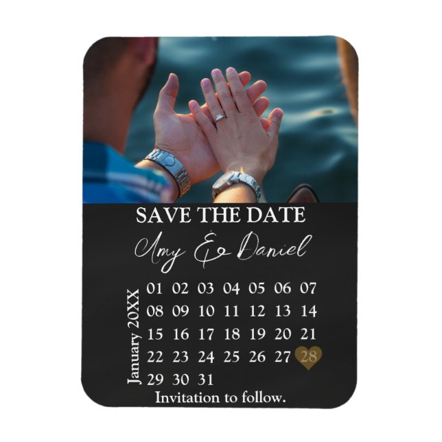 Magnet Save the Date Calendar (Vertical)