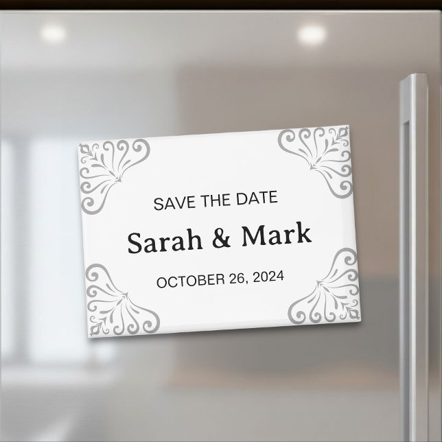 Magnet Save the Dates - Modern White Design (Creator Uploaded)