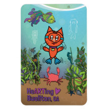 Magnet - Scuba Cat - Buellton.Art 