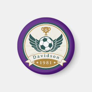 Magnet - Soccer Football - Personalised - Add Name