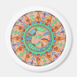 Magnet, southwestern native american mandala magnet