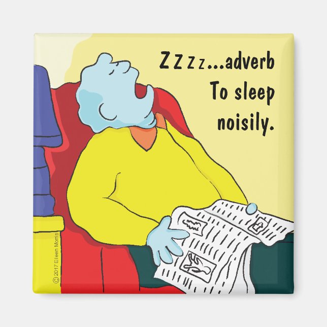 Magnet Square To Sleep Noisily (Front)