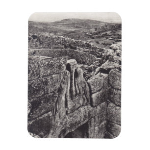 Magnet Unique Antique View LionsGate Mycenae Greek