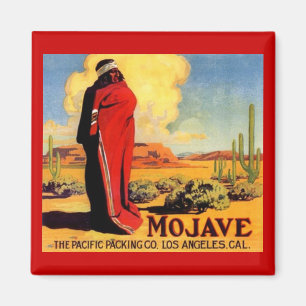 MAGNET VINTAGE MOHAVE INDIAN ADVERTISING CRATE LBL