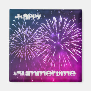 Magnet violet fireworks to summer night